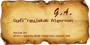 Györgyjakab Algernon névjegykártya